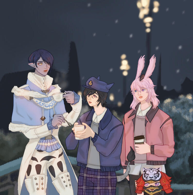 a cold night at the Empyreum estate - Sezane and companions